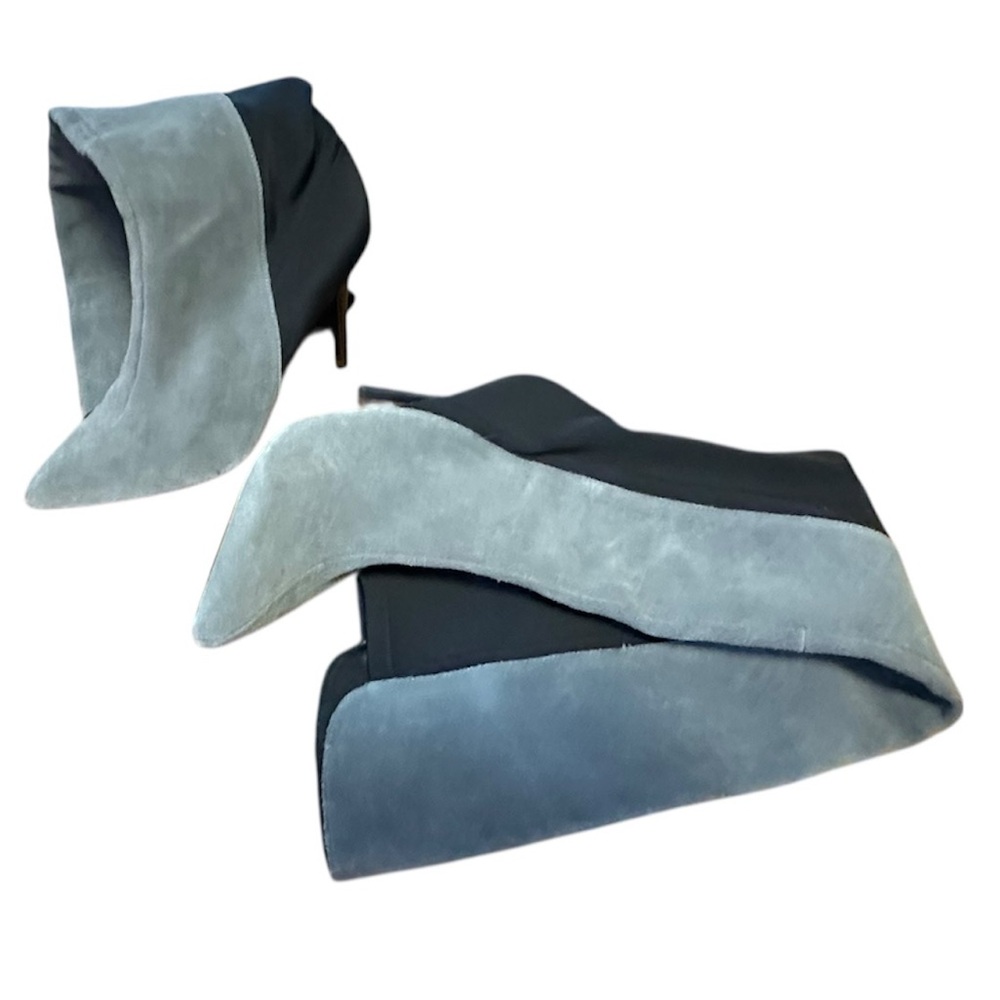 Charles David | Grey Suede & Black Neoprene‎ Over-the-Knee Boots, 8 - Picture 7 of 14